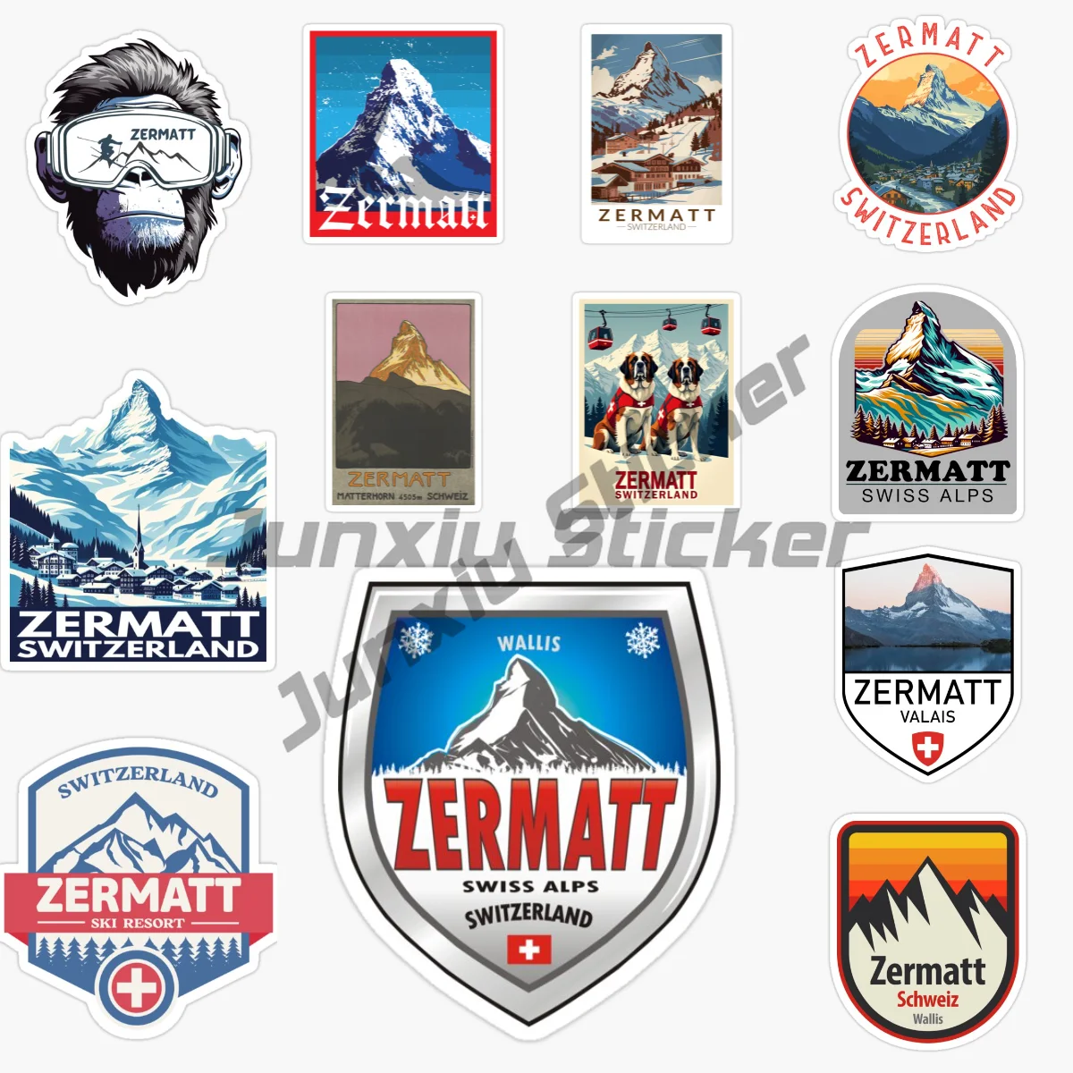 

Zermatt Switzerland Car Sticker Bumper Window Rear Windshield Laptop Styling Fashion Waterproof Cover Scratches Decoration Decal