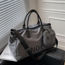 Borsa da lavoro da uomo di grande capacità borsa da viaggio per ragazzi e ragazze borsa a mano grigia nera borsa a tracolla singola Oxford borse a tracolla di moda