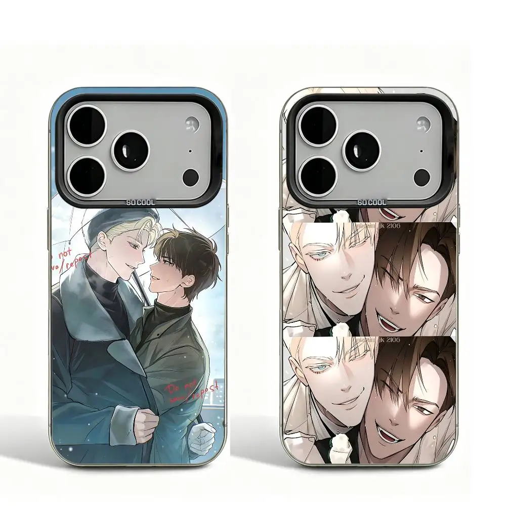 Funda de Teléfono Negra Mate C-Codename A-Anastasia para iPhone 12 11 14 13 17 16 15 Pro Max con Marco para Lente Grande
