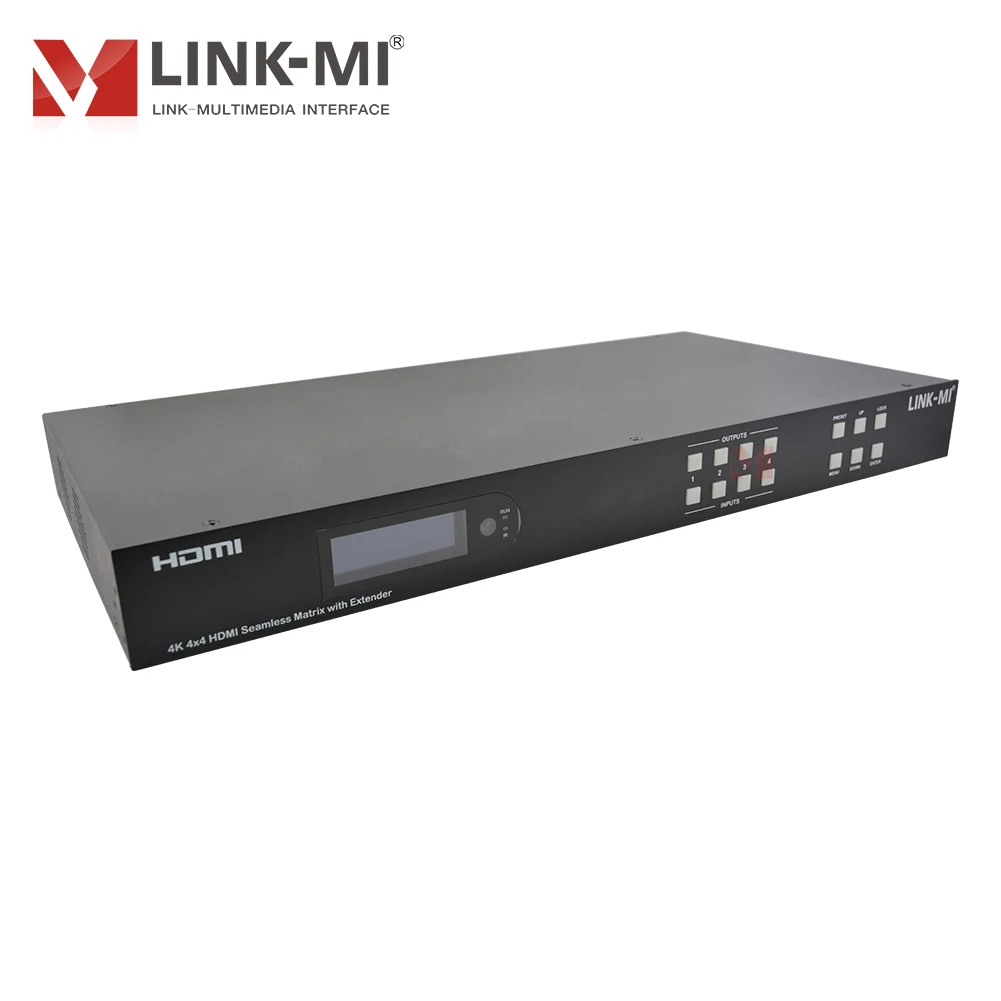 Matryca HDMI 4K60Hz 4x4 70m - Kontroler Video Wall/Multi-Viewer, HDCP2.2, PoC, Sterowanie RS232/TCP/IP, Bezszwowe Przełączanie 4×4