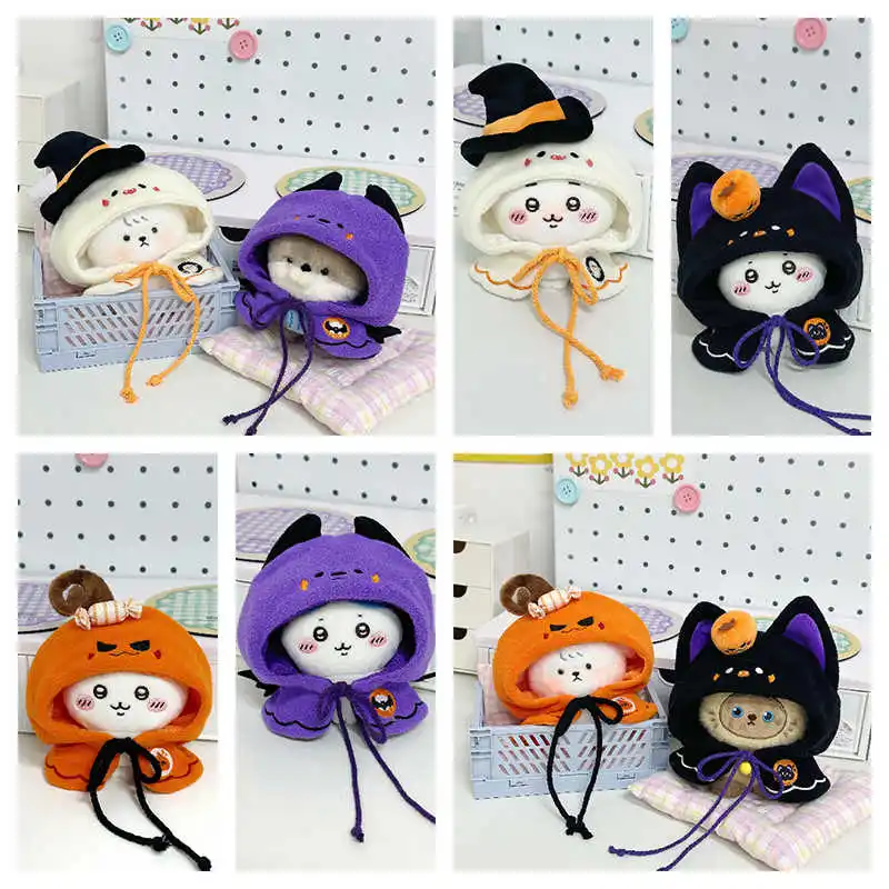 10 cm 20 cm 40 cm Puppe Kleidung Magie Geist Kürbis Katze Baby Mantel Anzug Gefüllte Plüsch Puppe Zubehör Anime spielzeug Kinder Halloween Gif