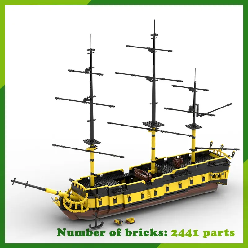 

Frigate Cruiser Boat MOC Building Blocks Battleship Ship Warship Model DIY Bricks Creative Assemble Toy Birthday Gift Christmas