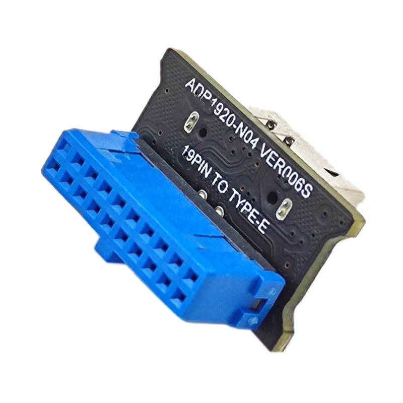 สำหรับเมนบอร์ดด้านหน้า USB3.0 19Pin ถึง3.1 TYPE-C อะแดปเตอร์ด้านหน้า TYPE-E อินเตอร์เฟส20ถึง19ขาอะแดปเตอร์การ์ดขยาย (2ชิ้น)