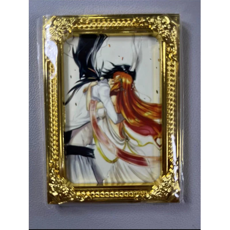 Anime BLEACH Inoue Orihime Kuchiki Rukia Kurosaki Ichigo Metal frame arma collection card giocattoli per bambini scheda di gioco da tavolo