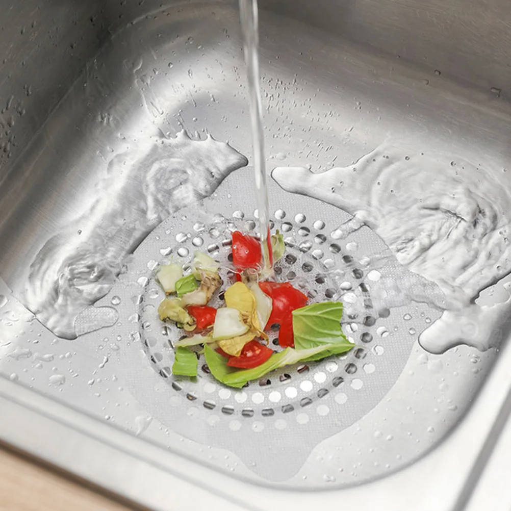 

30pcs Floor Drain Filtering Stickers Disposable Kitchen Sink Filter For Bathroom Sewer Drain Hole Utility Sinks