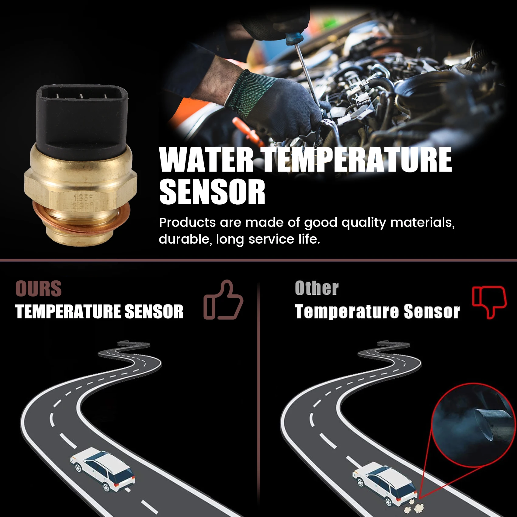

Strict 191959481C датчик температуры вентилятора радиатора для VW Skoda Seat Toledo Golf новый 191959481A 6U0959481A