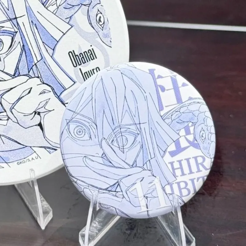 New Iguro Obanai Acrylic Stand Figure Badge Demon Slayer: Kimetsu No Yaiba Anime Peripheral Creativity Desktop Ornament A Set