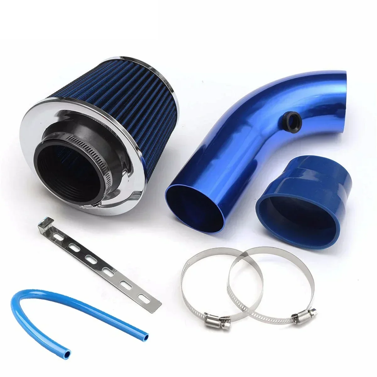 Universal 76mm 3\'\' High Flow Air Filter Intake Pipe Filter Car Modification Mushroom Head High Cold Air-Filter Aluminum Pipe Kit