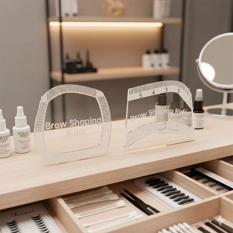 Regla de mapeo de cejas, regla para dar forma a las cejas, diseño de dibujo rápido de 1 minuto, herramienta fácil para cejas, plantillas permanentes de Microblading, 1 ud.