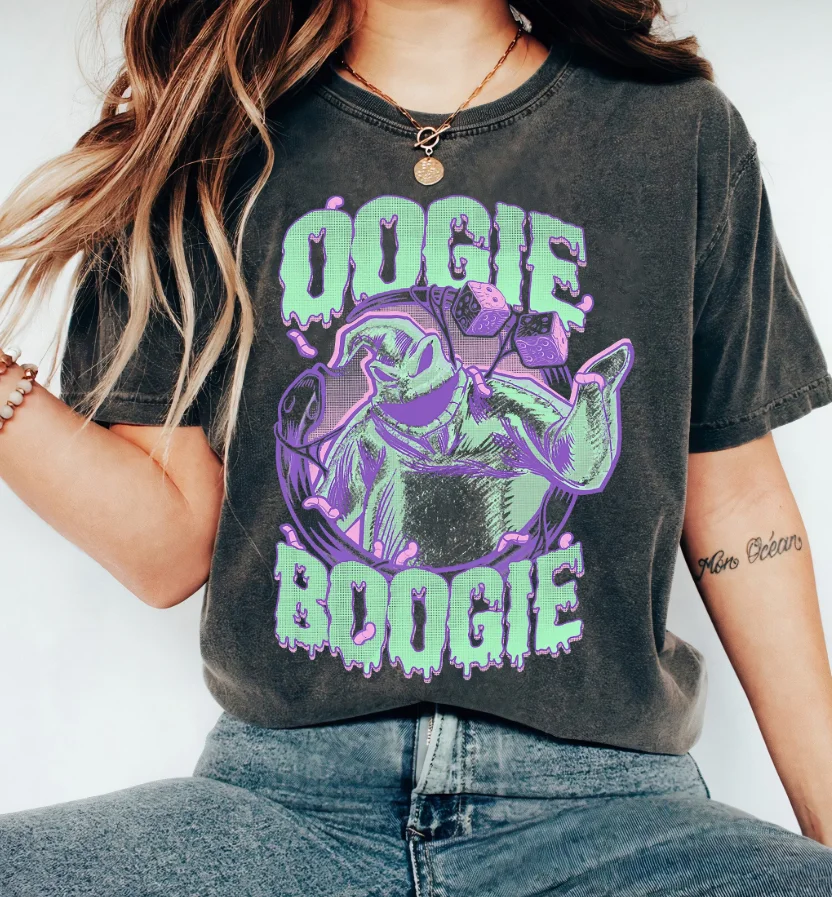 Disney Il Pesadilla Prima di Natale Oogie Boogie Ritratto T-shirt Jack Skellington Halloween