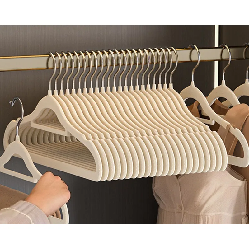 

10Pack Premium Adult Velvet Hanger Ivory Suit Hangers Non Slip Heavy Duty Clothes Hangers for Closet Jacke Shirt Pants Suit Hook