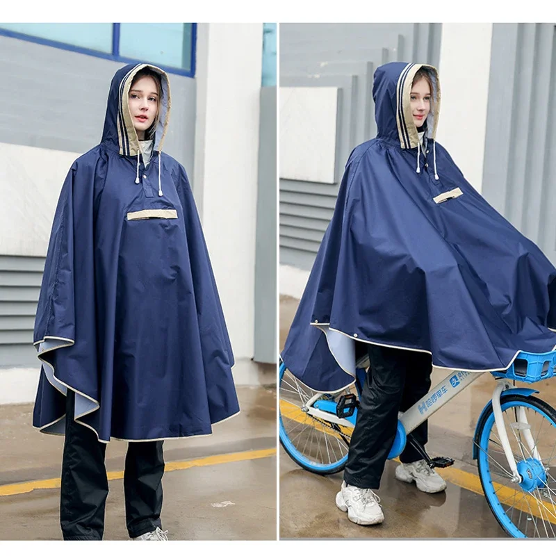 Korean Style Adult Rain Poncho with Bag Waterproof Raincoat for Kids Girls Students Raincoat with Space for Schoolbag