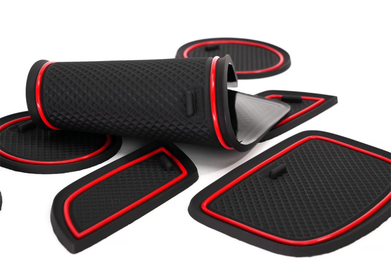 15 Stück für Toyota Yaris Cross 2020–2023, Türschlitz-Mittelkonsolen-Getränkehalter-Einlagepolster – geräuschreduzierend, rutschfest, flexibles PVC – Detail 9