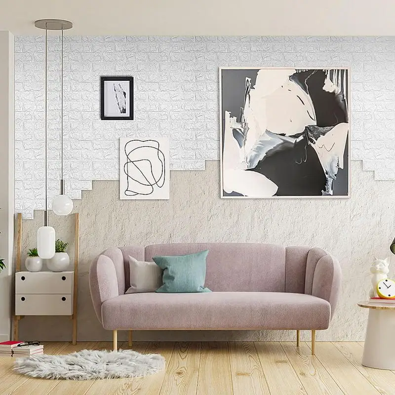 3D настенные панели для внутреннего декора стен, звукоизоляционные наклейки на плитку, наклейки на обои, легкие обои для ванной комнаты, сделай сам, дома