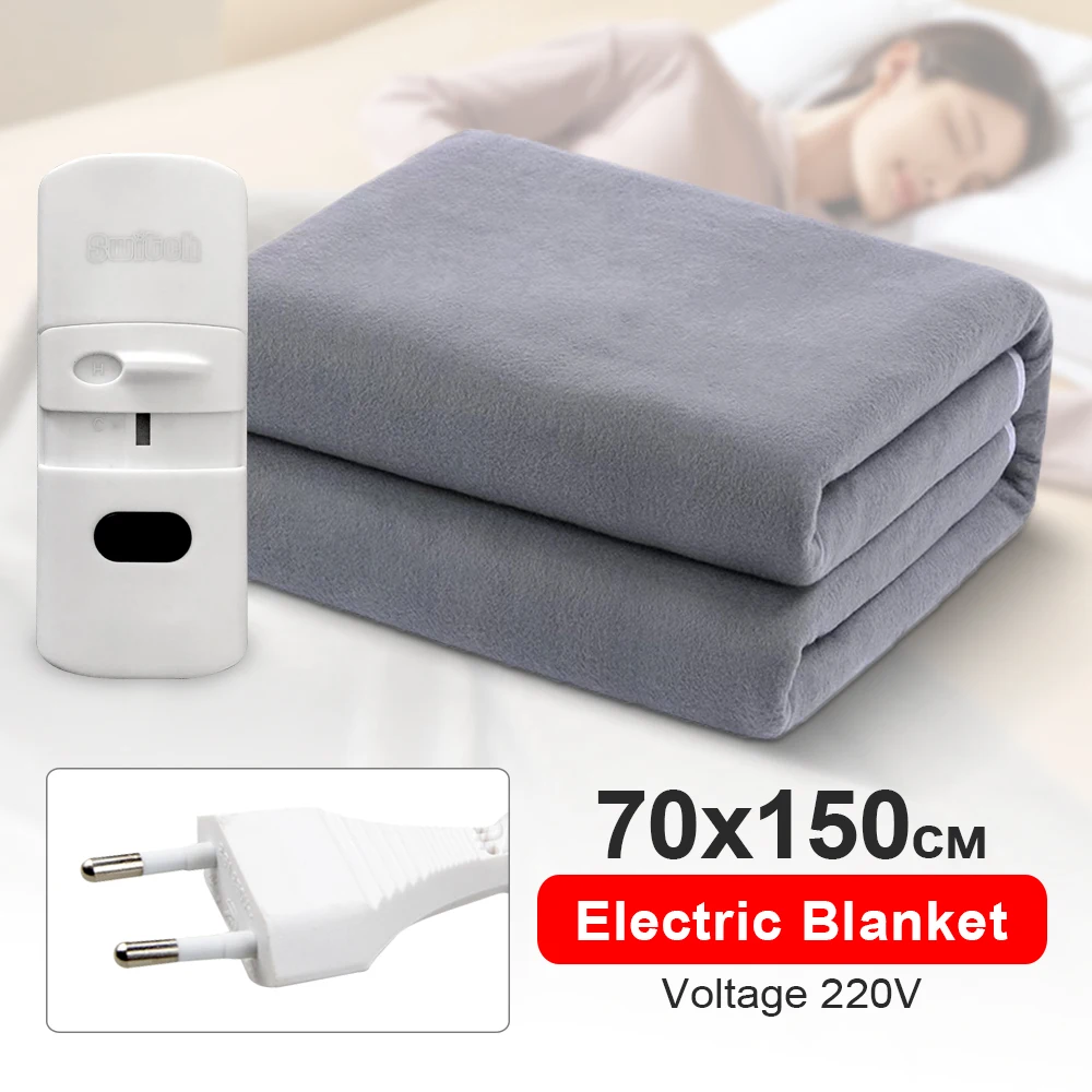 220V EU Electric Blanket Thicker Heaters 70*150cm Home Bed Sheet Thermal Mat Heating Mattress Winter Thermostat Body Warmer Pads