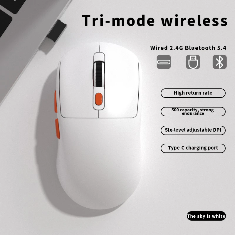 E-sports Gaming Mouse Three-mode GPW Sensor 115g Lightweight Ergonomics Design 1k Rate of Return E-sports Gaming Mouse