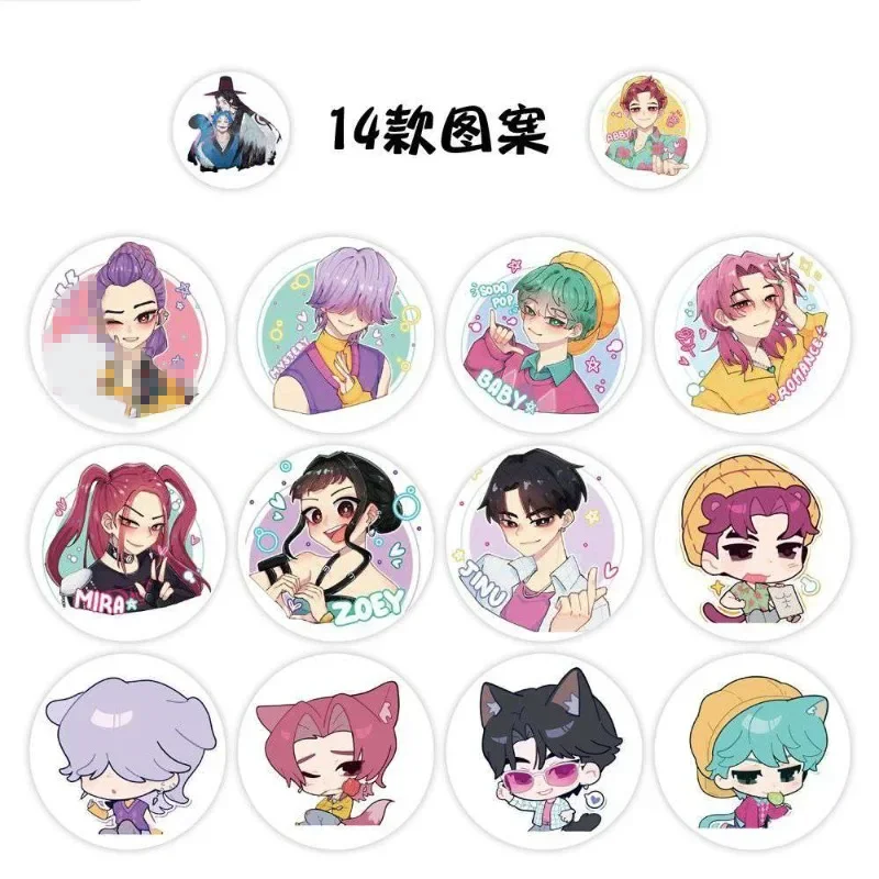 500 PCS อะนิเมะ KPop Demon Hunters สติกเกอร์ Huntrix Saja Boys Tiger สติกเกอร์ Scrapbooking โทรศัพท์สเก็ตบอร์ดกันน้ํารูปลอก
