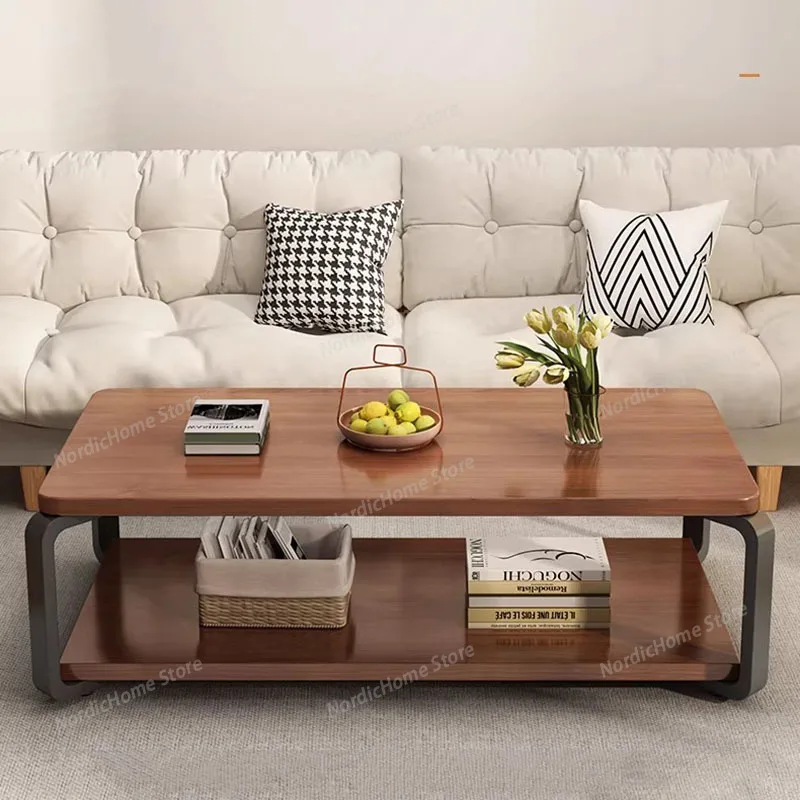 

Wood Modern Side Table Decoration Luxury Storage Organizer Standing Moving Coffee Table Writing Meubles Living Room Furniture