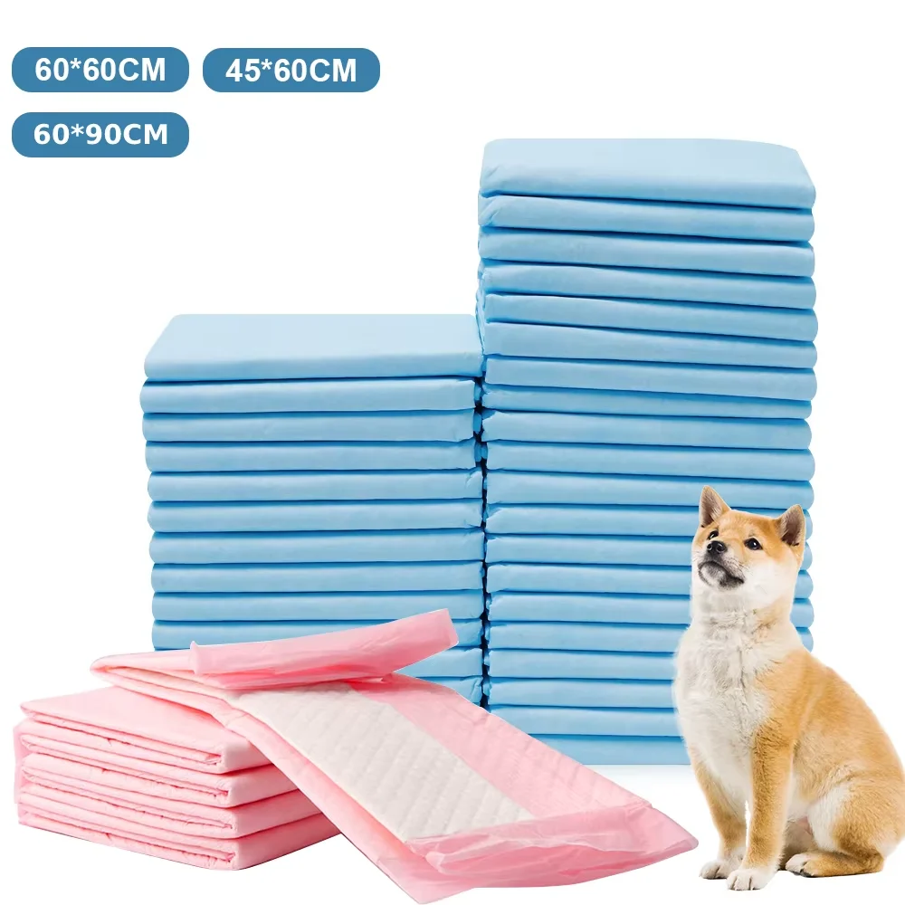 Pañales desechables para mascotas, 50 unidades, almohadillas para orinar para entrenamiento de cachorros, 60x90cm /60x60cm, superficie de secado rápido, cojín limpio, suministro para perros
