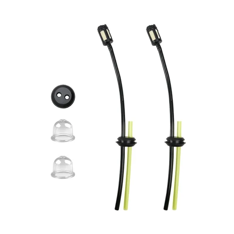 2 Sets Fuel Filter Fuel Hose Seal With Priming Bulbs For Brushcutter Hedge Trimmer Garden Lawn Mower Accessories