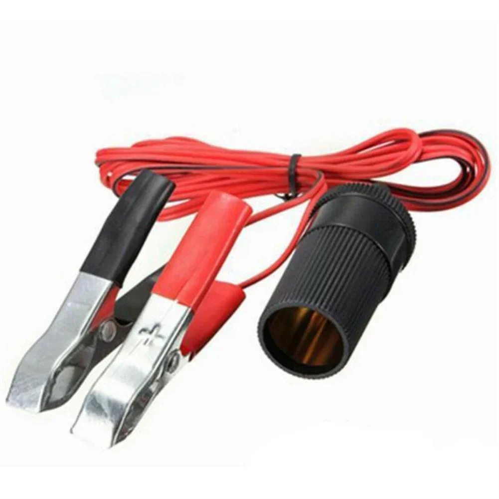 Auto Car Patch Cord Ci Garette-Li Ghter Socket Battery For Crocodile Clips Connector Clamp-on Extension Charge C