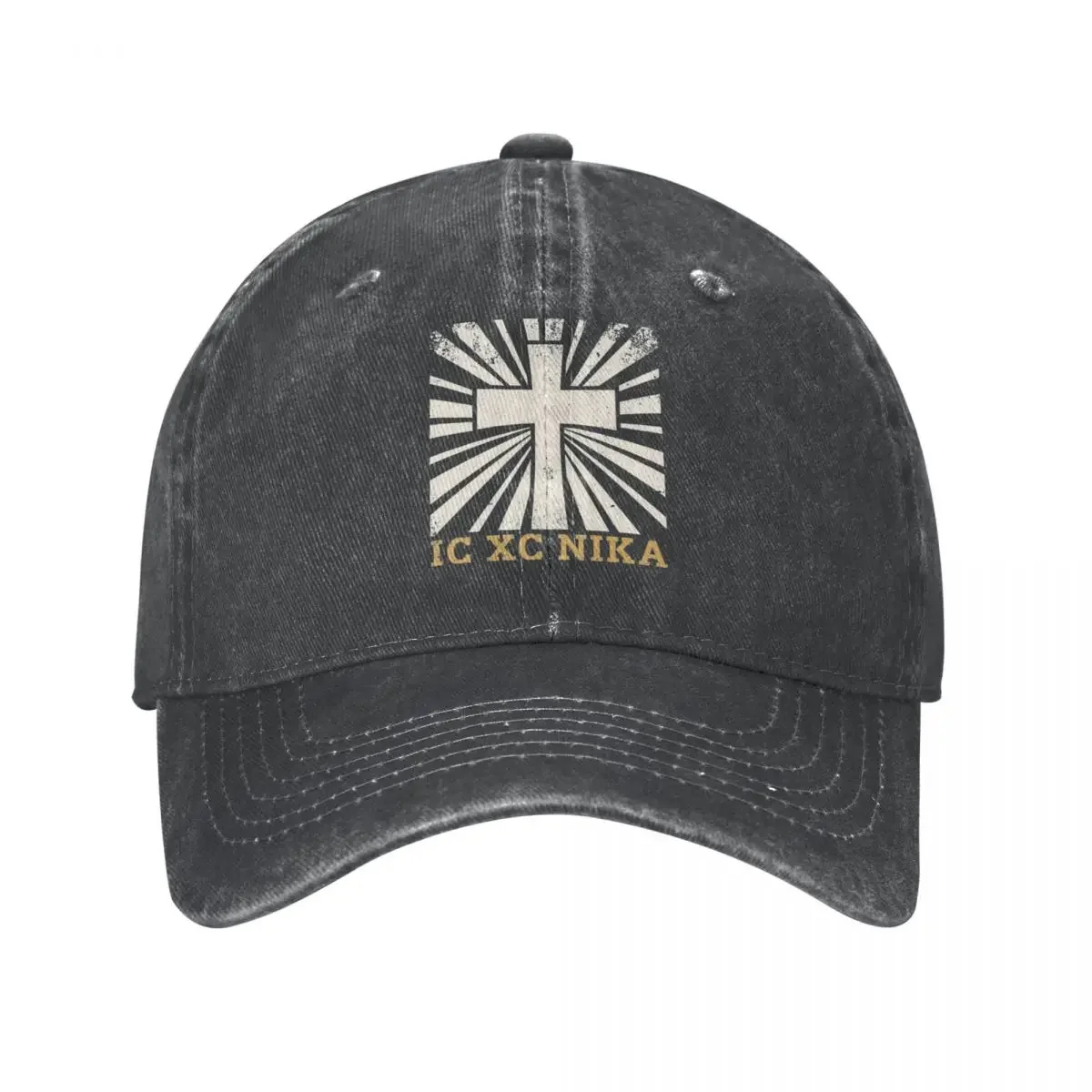 IC XC NIKA Cross Eastern Christian Greek Baseball Cap Fashion Distressed Washed Jesus Christ Sun Cap Unisex Outdoor Hats Cap