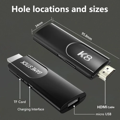 Imagen 2 del producto Consola de juegos Retro K8, controlador inalámbrico Dual de 2,4G, juego de TV 4K HD 20000, juegos clásicos Retro, reproductor de juegos Retro, juego de doble jugador