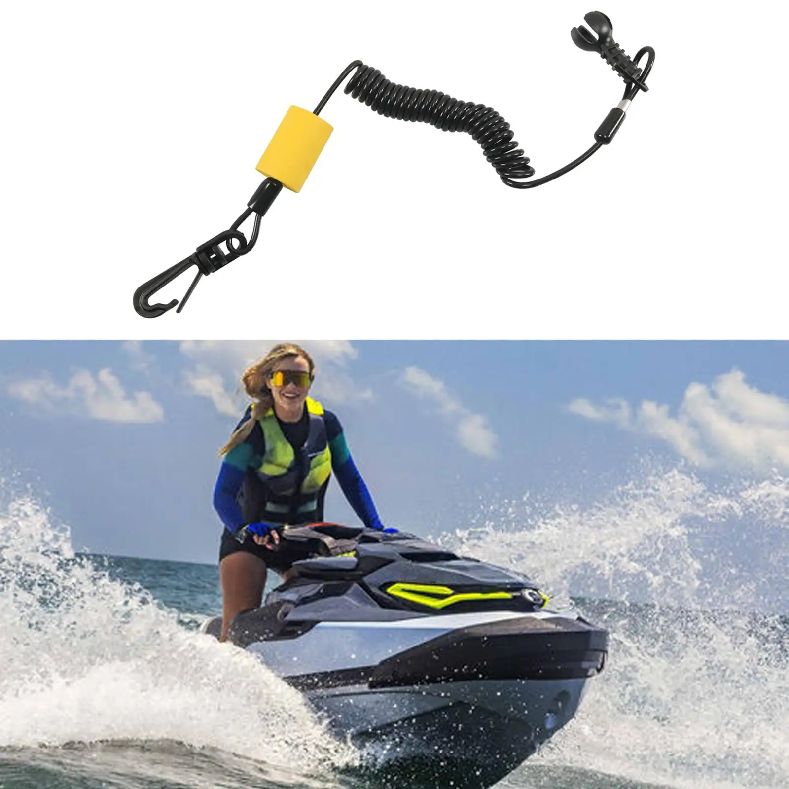 

Jet Ski Safety Lanyard Replace Parts Sturdy Floating Lanyard Cord 278002843