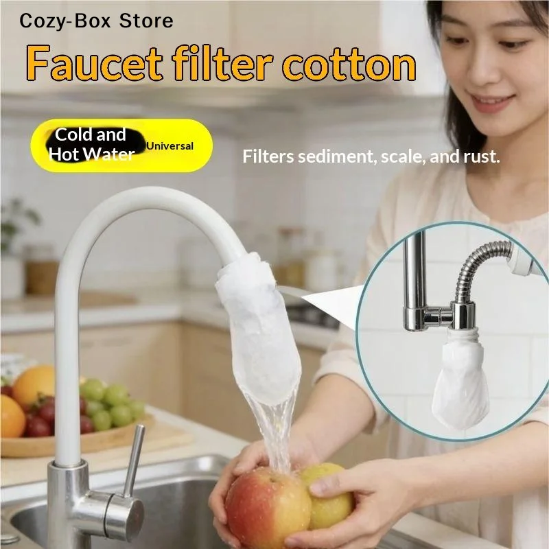 [ZY]Water Tap Faucet Filter Cotton Prevents Splashing Removes Sand Filters Tap Water For Sink Easy Installation Solution[ZY]