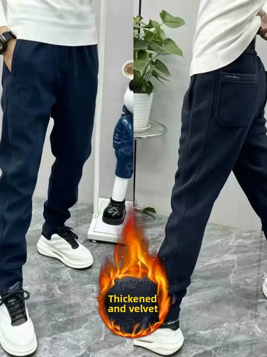 

Мужские длинные брюки для бега, зимние брюки с эластичной резинкой на талии, облегающие повседневные брюки, универсальная спортивная одежда Harlan Sle