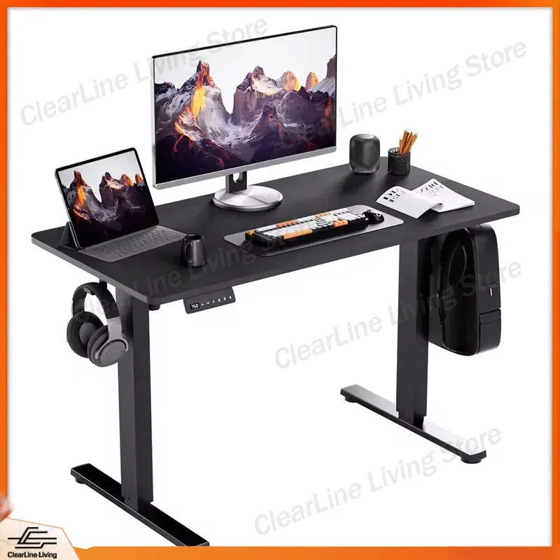 Height Adjustable Standing Desk 1.2m Memory Function Automatic Lift Table Ergonomic Computer Workbench Home Office