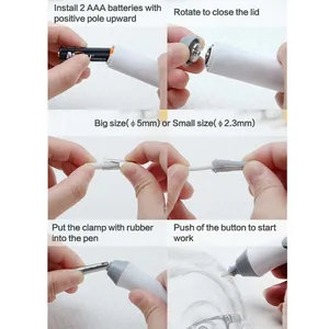 مجموعة مطاطية كهربائية Tenwin ، مطاط دوار أوتوماتيكي ، مسح سريع ، لوازم مدرسية للرسم ، عكس (البطارية غير مدرجة) أعلى 9 كومة مطاطية مبيعا - رقم 5