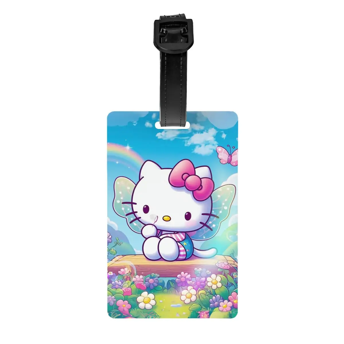 

Багажная бирка с милым мультяшным котом «Hello Kitty», защита конфиденциальности, багажные бирки, дорожные сумки, этикетки для чемодана