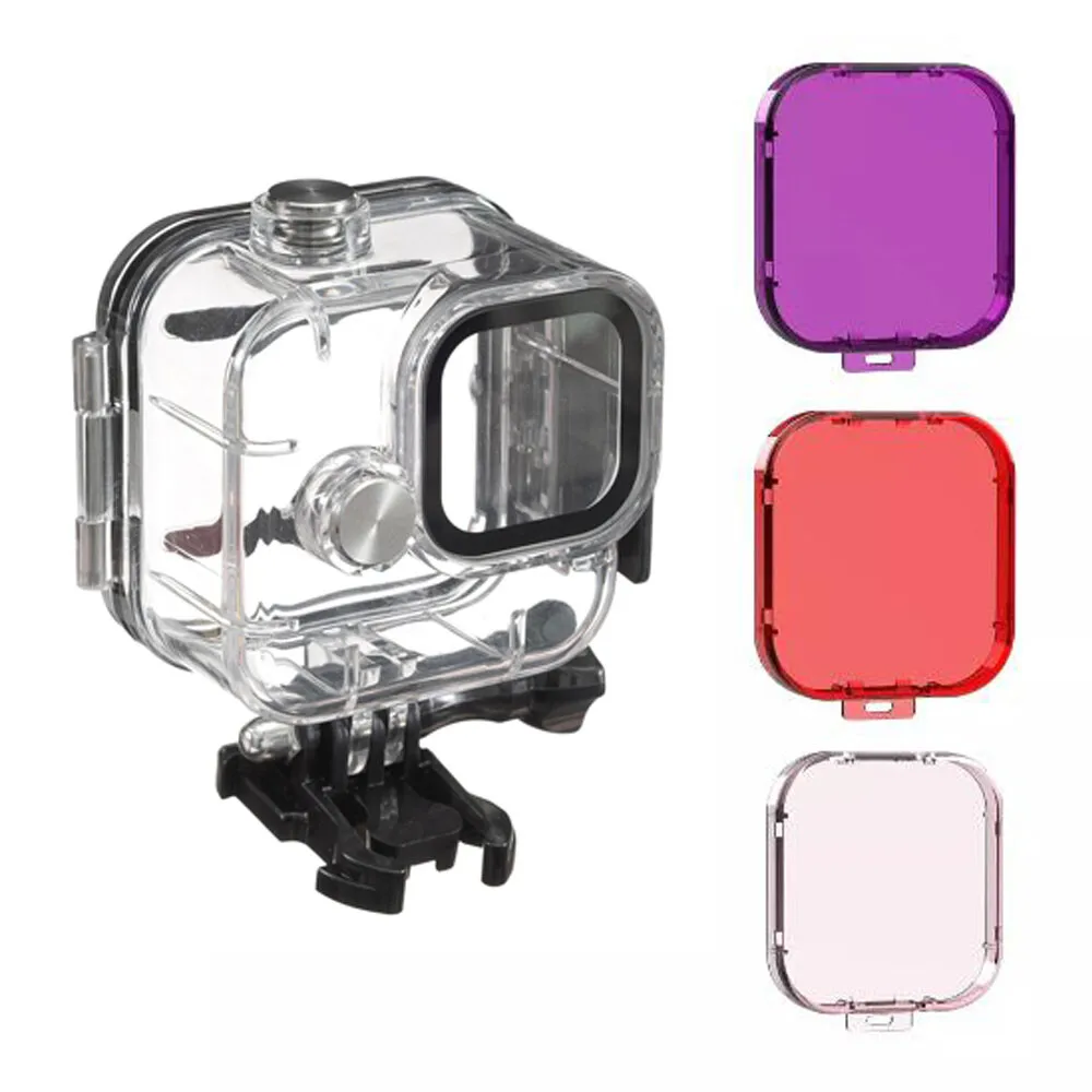 

45M Waterproof Underwater Housing Case Cover Filter for GoPro Hero 11 Mini Black