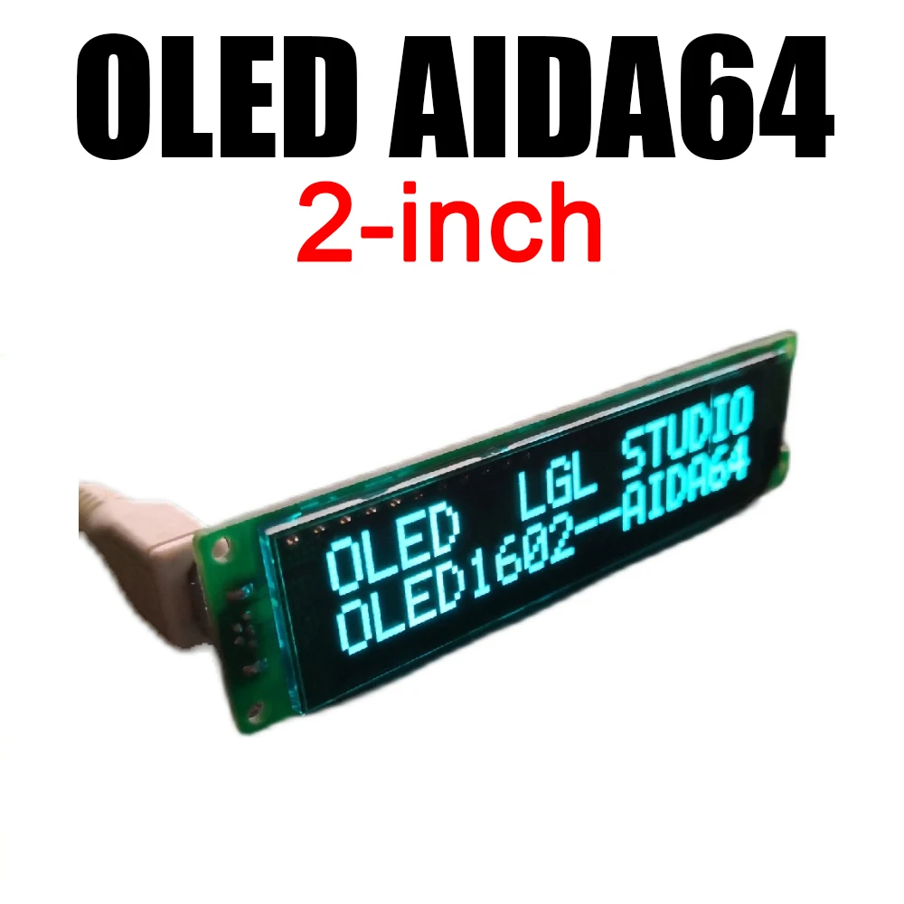 

2-inch AIDA64 Sub-screen OLED Display Pc Chassis Secondary Digital Screen Computer Hardware Status Information Display