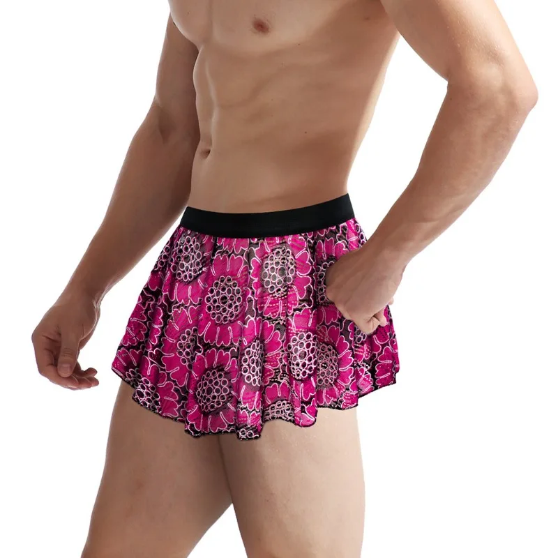 Unisex Pleated Mini Skirt with Elastic Waist