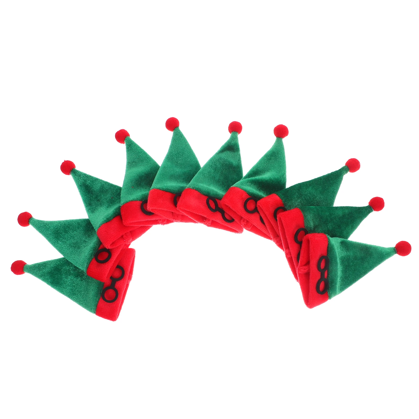 

10Pcs Mini Christmas Hats Wine Bottle Toppers Holiday Decoration Reusable Bottle Sleeves Holiday Mini Hats Little Christmas Hat