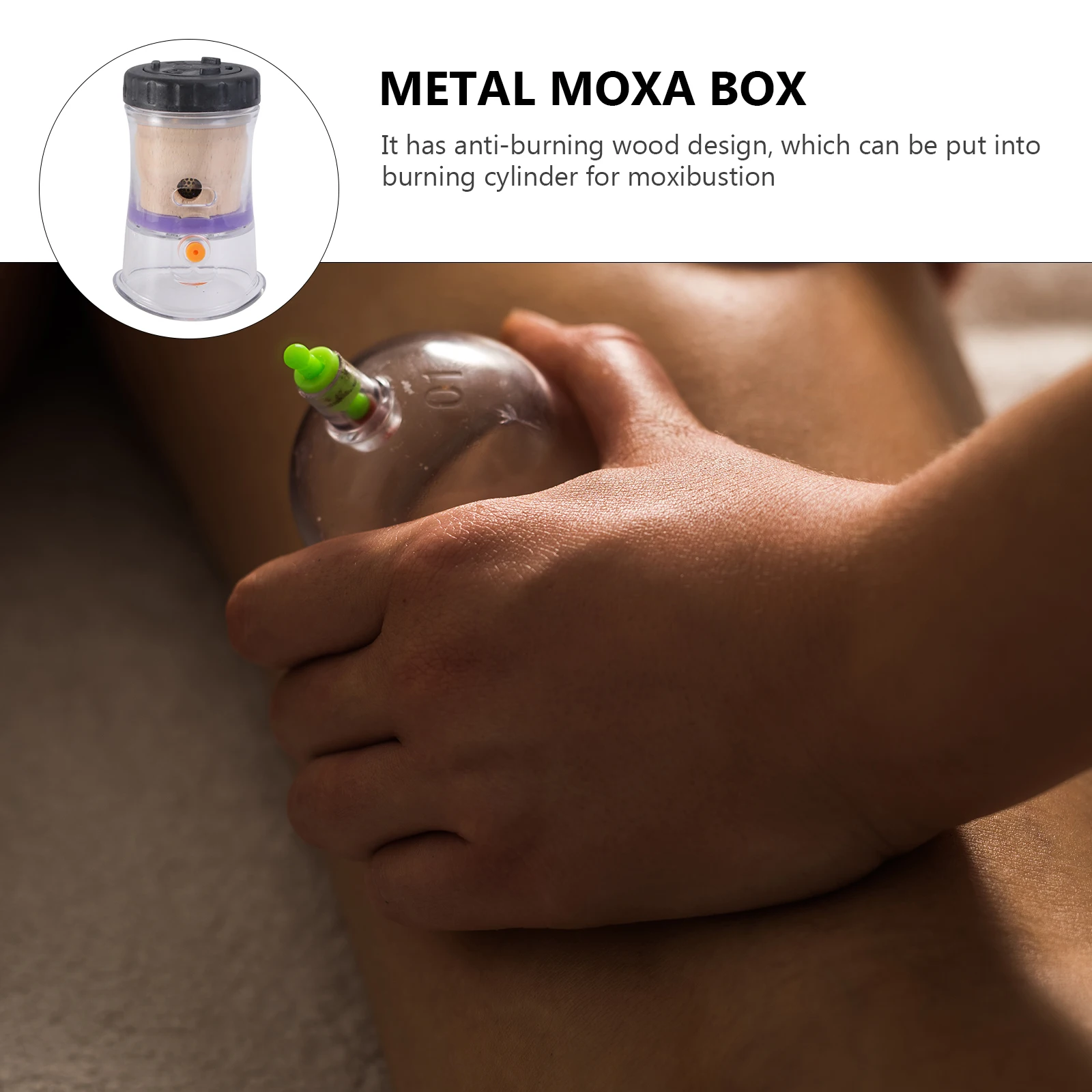 

Cupping Moxibustion Portable Burner Heat Massager Anti- Design Strong Suction Anti-Slip Ductile for Massage