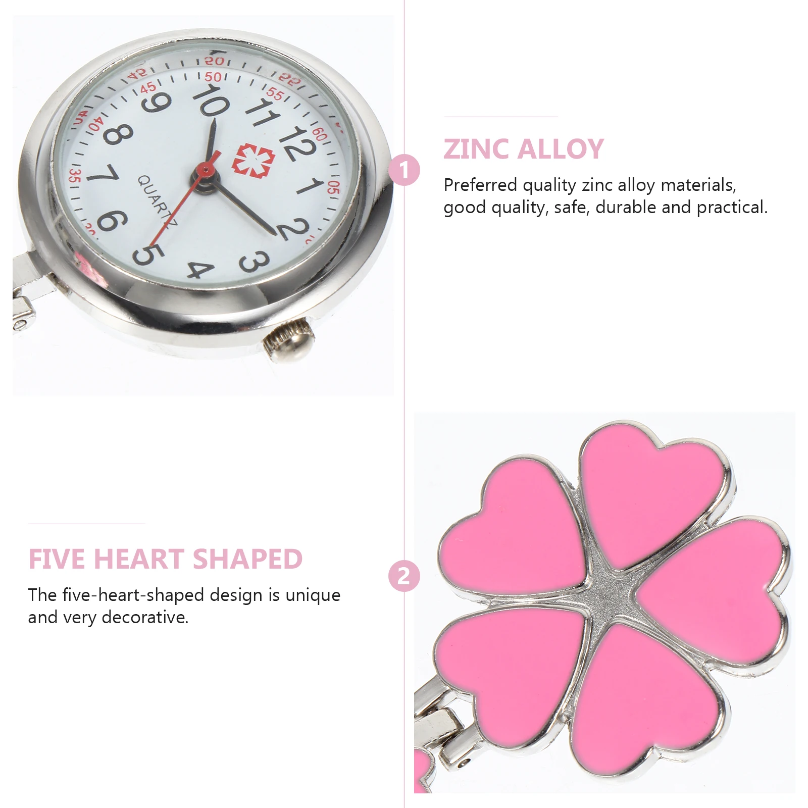 

1pc Stainless Steel for Ladies Simple Decorative Watch Watch Pink Hanging Timepiece Decorative Gift Women