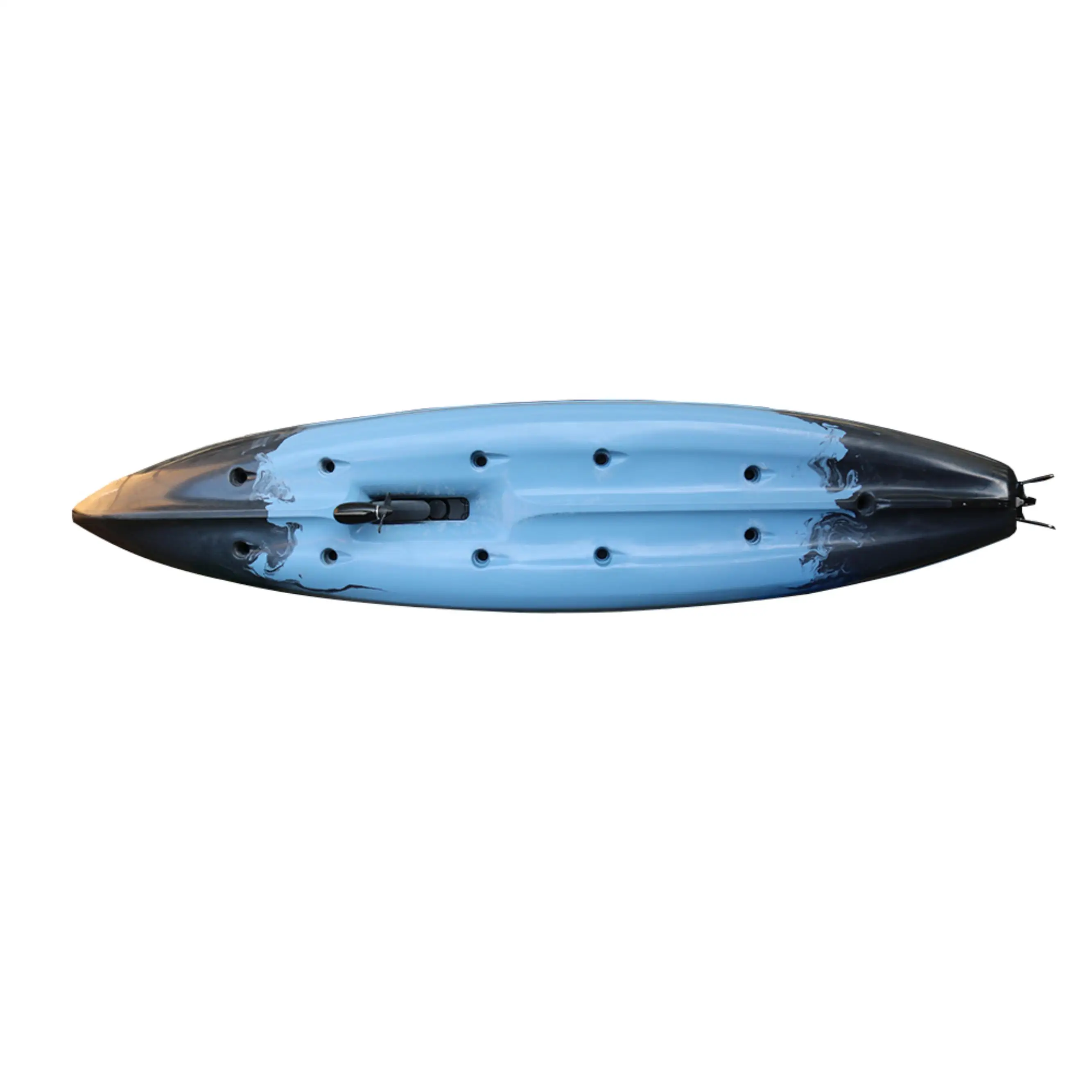 Kayak da pesca personale con sedile singolo da 13,6 piedi con pedale in plastica dura Kayak seduto sulla parte superiore