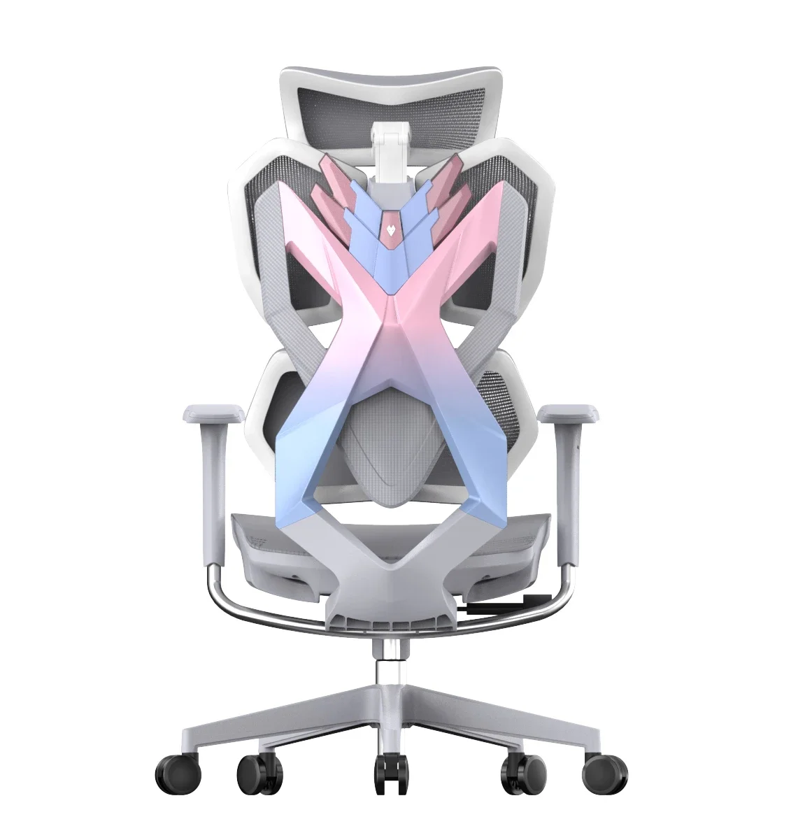 High Quality Double Jointed Adjustable Headrest Mesh Fabric Gray Pink Office Computer Scorpion Pc Gaming Chair For Women