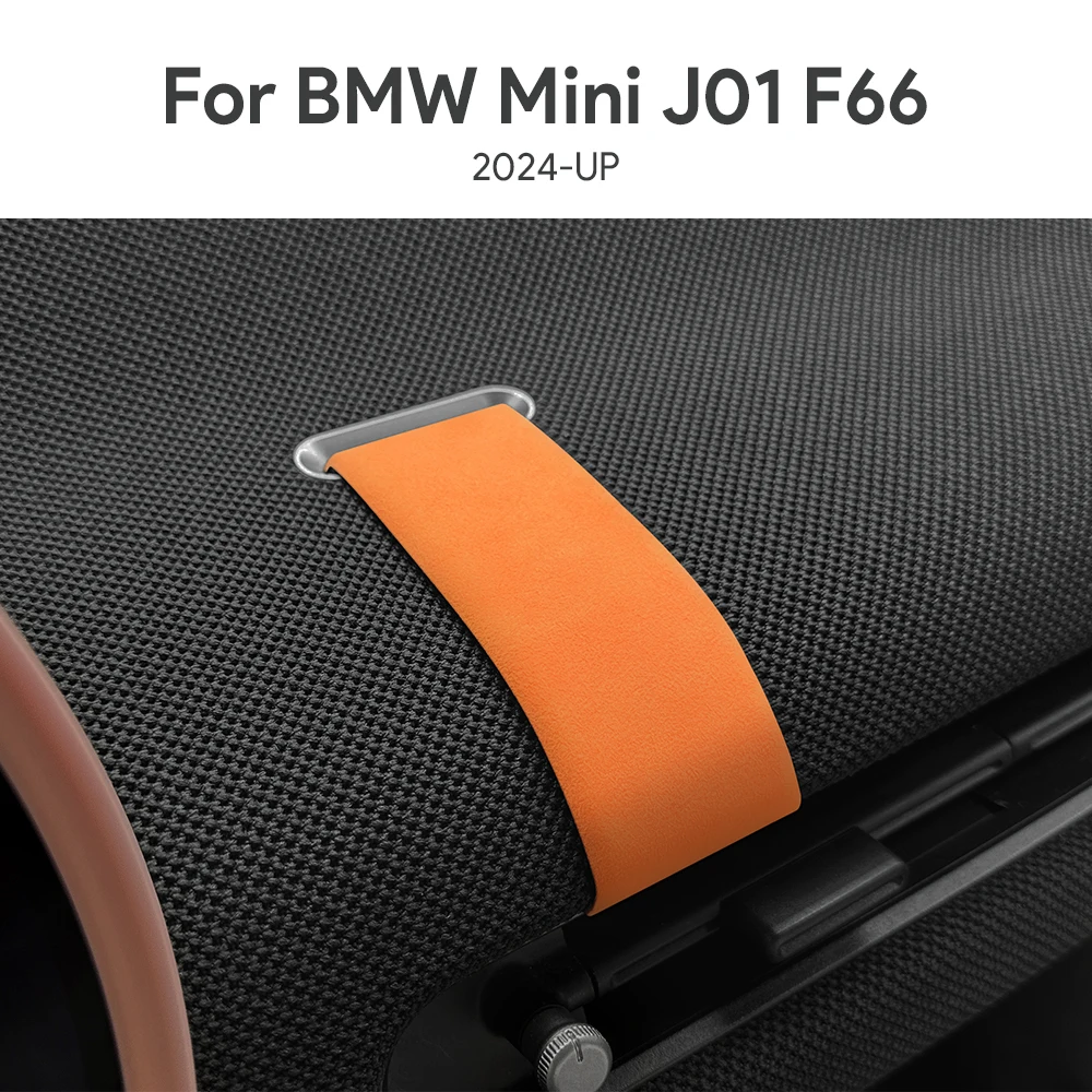 For Mini Cooper S F66 Electric EV J01 E SE 2024 2025 Car Co-pilot Above Air Outlet Vent Flannel Decorative Sticker Suede Styling - view 3