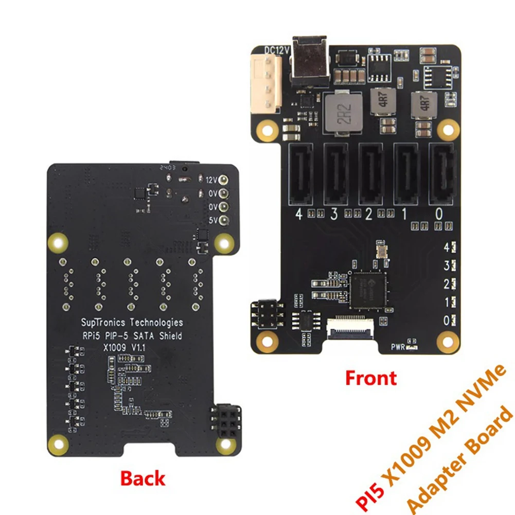 

ГОРЯЧАЯ ПРОДАЖА X1009 PCIe на 5-портовый SATA Shield HDD Плата расширения SATA3.0 для Raspberry Pi 5