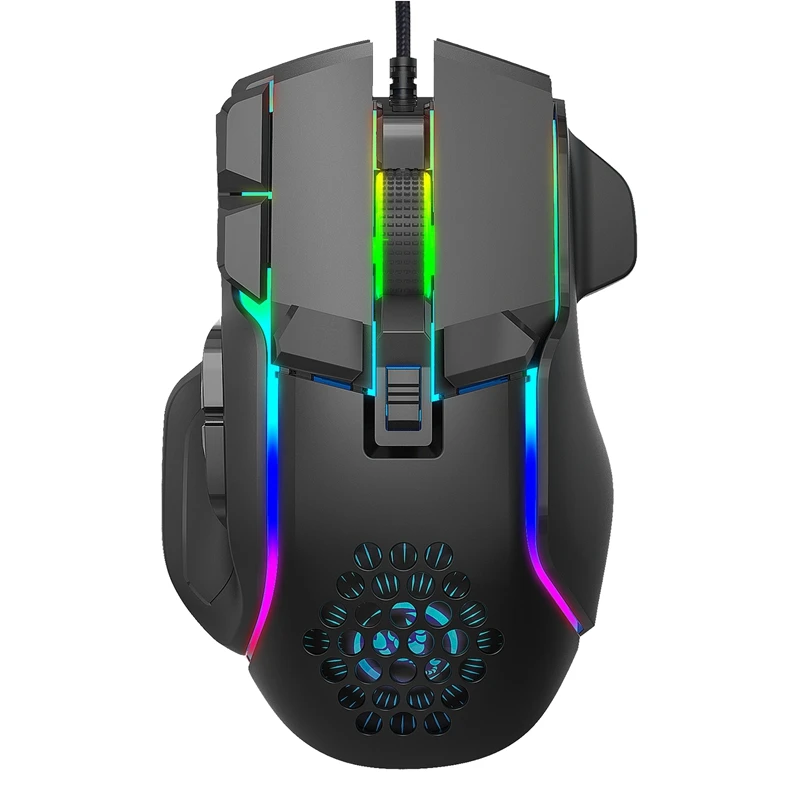 Computer PC Gaming Mice USB Mouse With 13 RGB Backlit Light, 12800 DPI, Ergonomic Plug Play Gamer Mouse For Laptop Mac