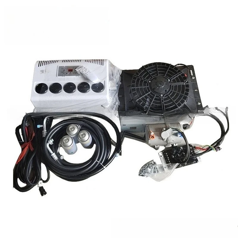 

Set of hidden modified car air conditioner 12v24v cooling and heating scroll inverter compressor