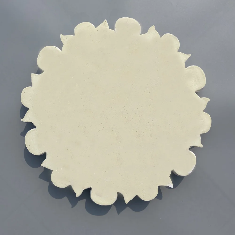 PU Polyurethane Material Imitation Plaster Lamp Panel Living Room Chandelier Ceiling Crystal Lamp Holder Disc Carved Lamp Panel