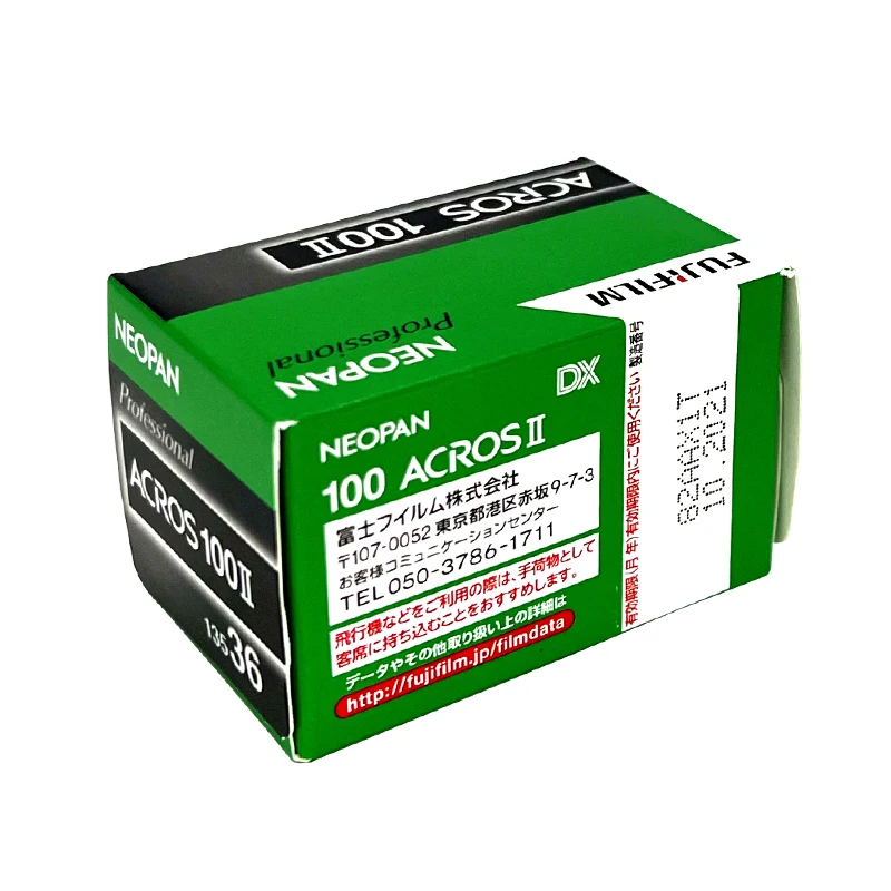 الأصلي فوجيفيلمي 135 مللي متر أبيض وأسود فيلم Acros II 36 المهنية 1/10 لفة 100 درجة سلبية ل كوداك (يناير 2026)