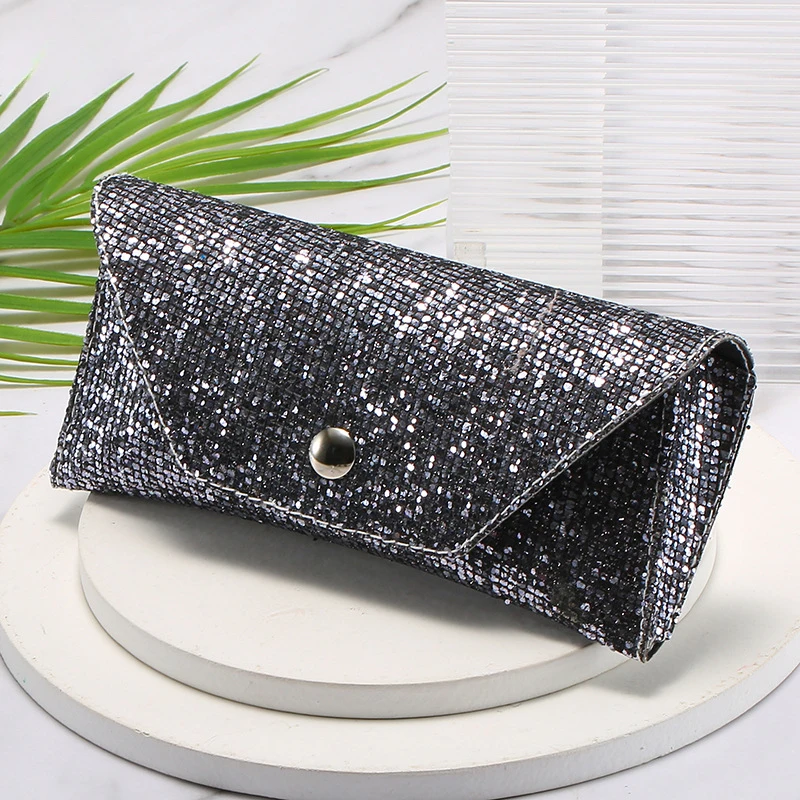 

2024 New Fashion Glasses Box Sunglasses PU Glasses Box Glitter Glass Packaging Sun Glass Case Contact Case