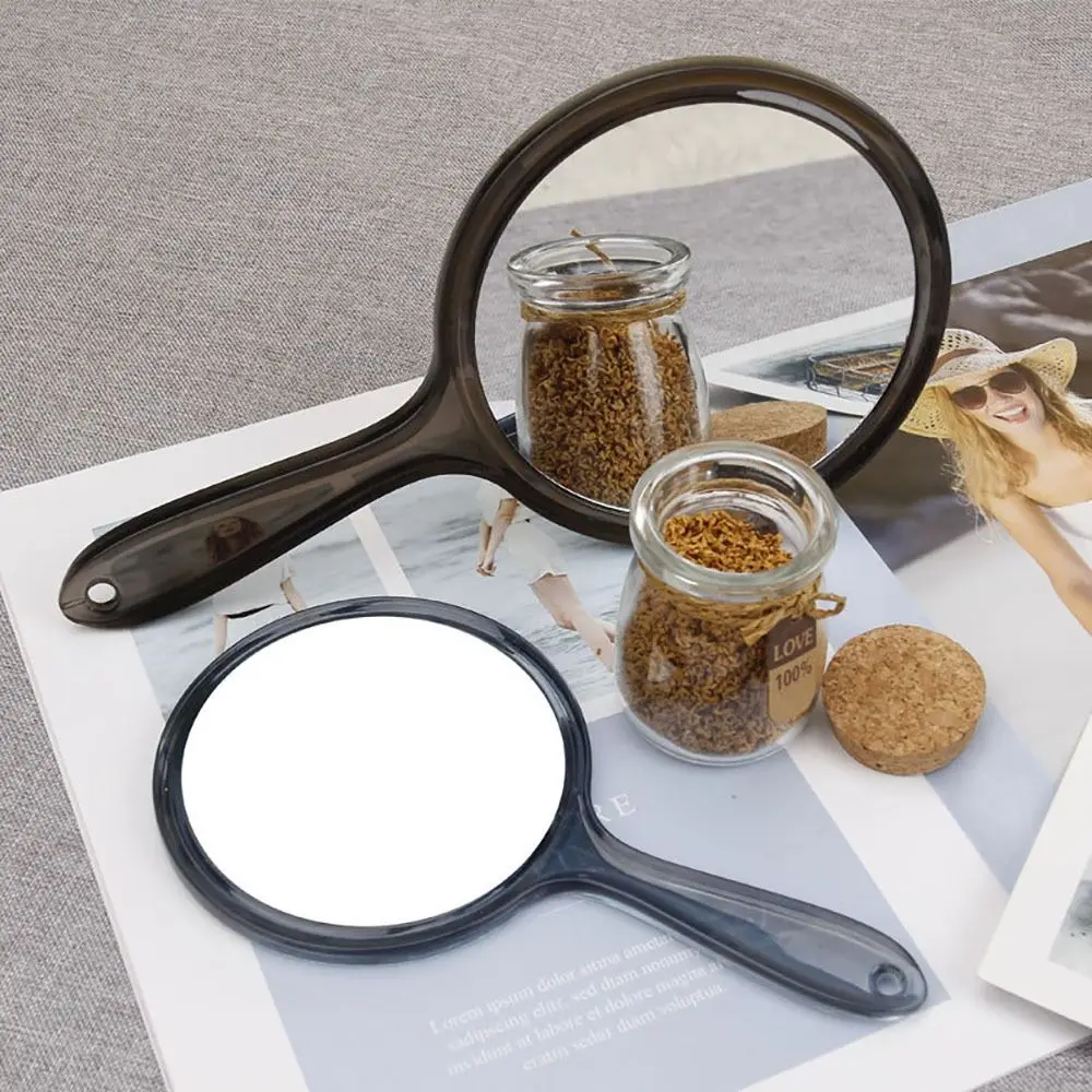 مرآة محمولة متعددة الوظائف، زجاج مكياج مزدوج الجوانب، زجاج أسود محمول باليد في الخارج #2