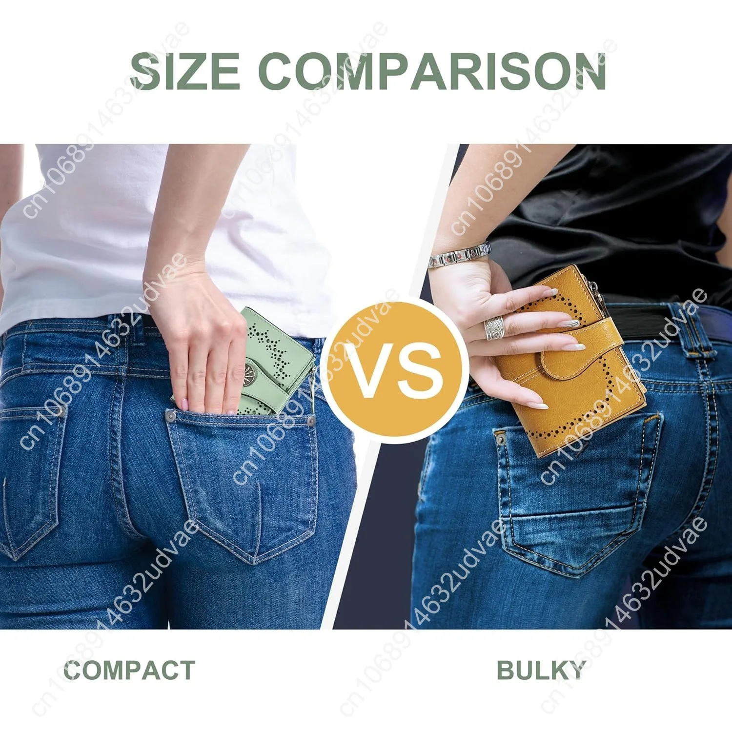 Small Wallet for Women Bifold RFID Blocking Card Holder Leather Wallets with Zipper Coin Pocket